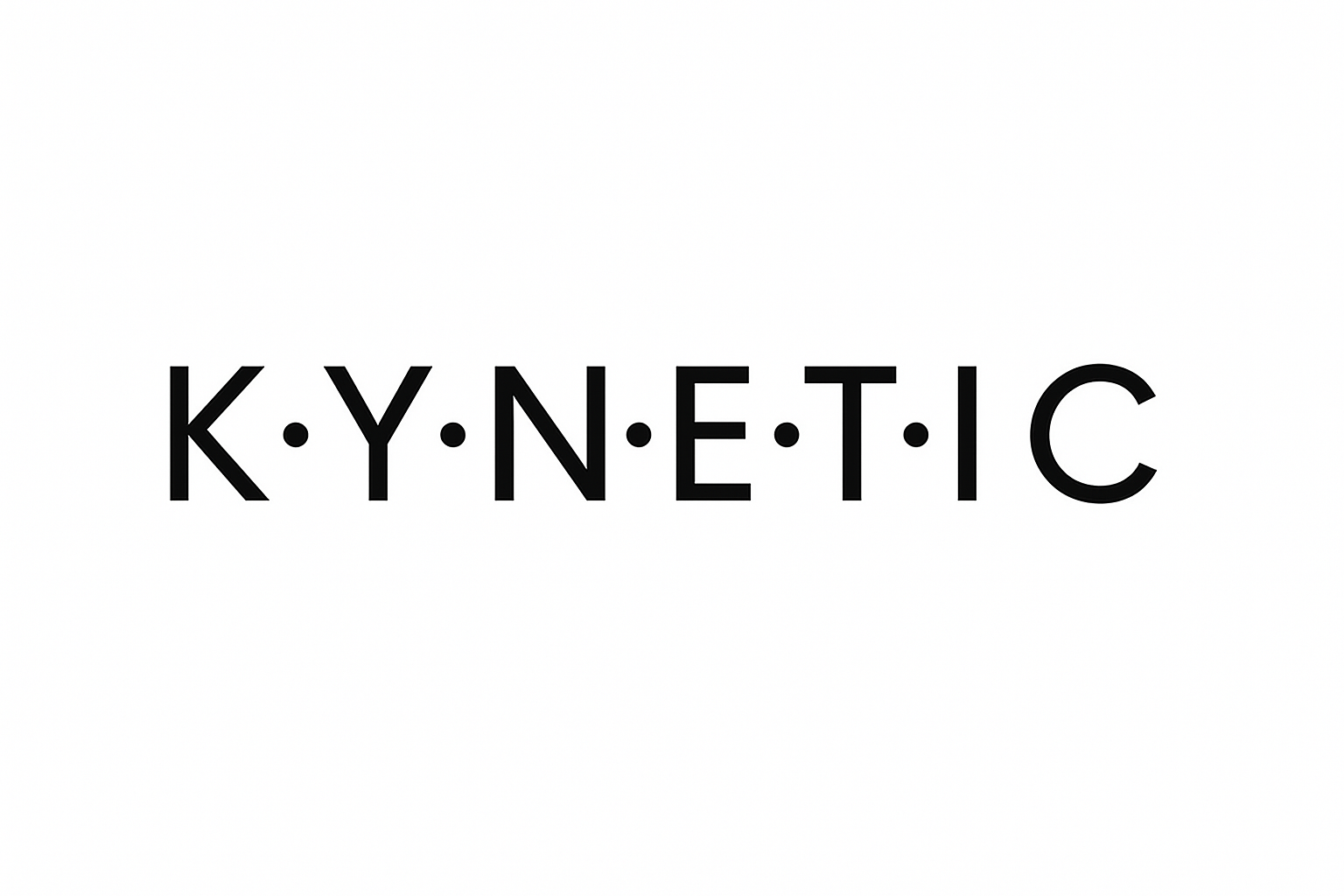 Like this K•Y•N•E•T•I•C AND WHITE BACKGROUND